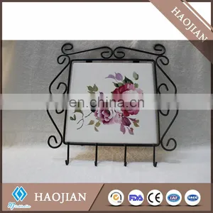 4 Hook Wrought Iron Racks for Keys thumbnail-1