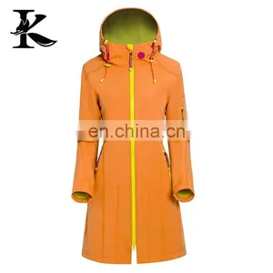 Long Style Women's Softshell Jacket Waterproof Breathable thumbnail-1