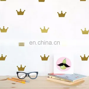 Ins Style Crown Prince and Princess Vinyl Wall Sticker Children Room Home Decoration Mural Roon Decal thumbnail-3
