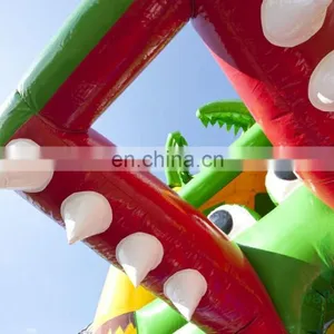HI Hot Sale!! Animal Themed Inflatable Long Water Slide, Grass Pool Bouncer Sldie thumbnail-4