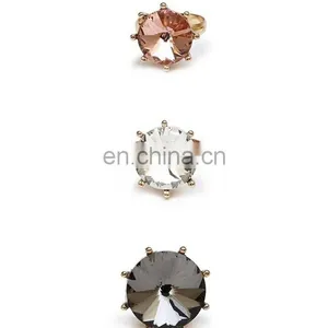 2016 Fashion Crystals Ring, Square Stone,colorway Ring, Gold Plated Lady Ring thumbnail-1