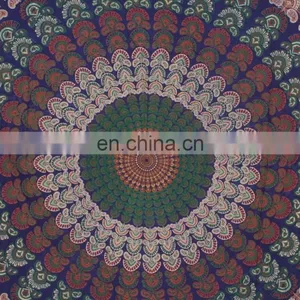 Indian Queen Size Mandala Tapestry, Wall Hanging, Hippie Bohemian Gypsy Bed Cover, Wall Hanging, Bed Sheet Beach Throw Textile thumbnail-3