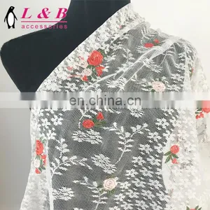 Polyester Embroidery Knit Tull Mesh Fabric thumbnail-1