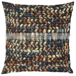 Natural Fibers Latest Design Elegant Decorative Picasso Kilim India Woolen Cushion Cover thumbnail-1