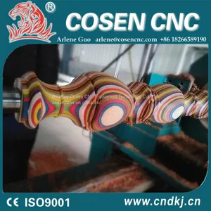 CNC Woodworking Turning Lathe Machine for Stari Case, Legs, Railings thumbnail-2