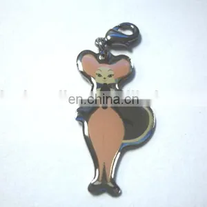 Wholesale Cute Hanging Epoxy& Alluminum Cartoon Tag Key Chain thumbnail-1