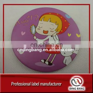 Realiable Factory Souvenir Pocket Mirror Type And Light Tinplate Material Custom Cheap OEM Tin Mirror thumbnail-1