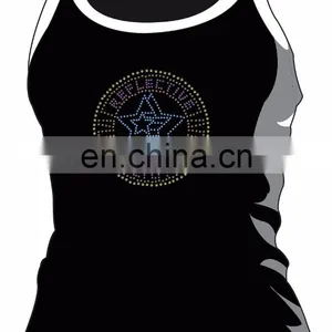 Reflective Stars Custom Iron on Rhinestone Appliques for T-shirts thumbnail-2
