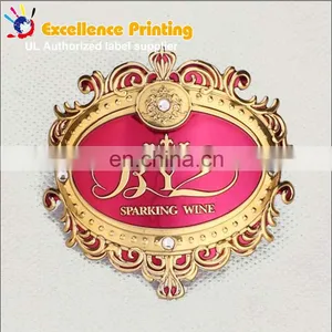 Hot Selling Custom High Precision Cheap Fashion Metal Sticker Metal Wine Label With Competitive Price thumbnail-6