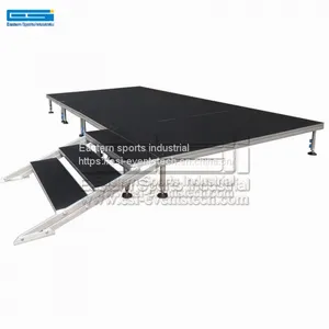 Decent 4x8 Acrylic Riser Folding Adjustable Cheap Aluminum Crystal Wedding Used Portable Staging Retractable Stage Platf thumbnail-1