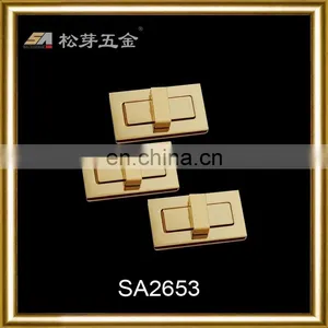 Hot Sale Common Square Shape Design Cheap Metal Twist Lock for Handbag Suitcase Parts thumbnail-1
