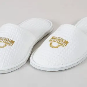 Cotton Velour Hotel Slipper With Eva Sole for Ritz Carlton Hotel Slipper thumbnail-1