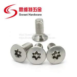 SS304 Stainless Steel Flat Head Pin-in Torx Anti-theft Countersunk Machine Screw thumbnail-1