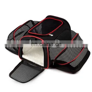Pet Carrier Expandable Foldable Soft-Sided Dog Carrier, Cat Carrier With 3 Open Doors,Pet Travel Bag Safe for Pets thumbnail-1
