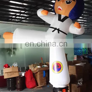 Customized Inflatable Karate Cartoon, Inflatable Taekwondo Boy With Logo For Advertising,Club Event thumbnail-2