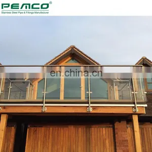 Factory Direct Sale Stand Mounted Balcony Design Stainless Steel Railing thumbnail-5