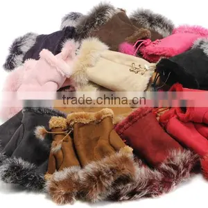 Genuine Sheepskin Fingerless Gloves for Sale thumbnail-1