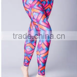 88% Recycle Polyester 12% Spandex Sublimation Printing Yoga Pants thumbnail-1