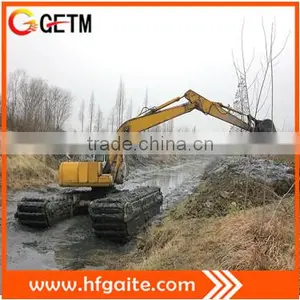 Amphibious Dredging Equipment Excavator With 3 Rows of Chain thumbnail-2