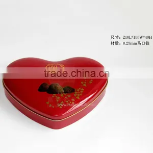 Peach Shape Red Tin Box for Gift Chocolates thumbnail-1