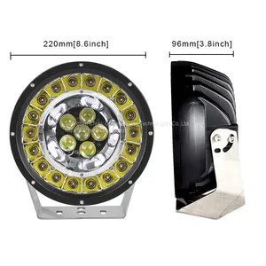 9 Inch 162W Round LED Driving Spotlight Work Light With DRL thumbnail-3