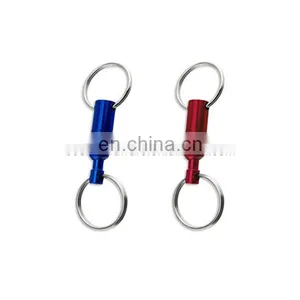 Fashion High Quality Metal Aluminum Pull Apart Key Ring thumbnail-1