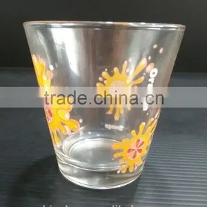 10oz Glass Cup With Orange Printing thumbnail-1
