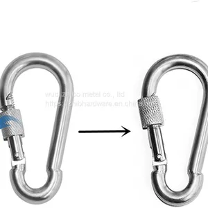 304/316 Stainless Steel Carabiner Hook With Lock Nut thumbnail-2