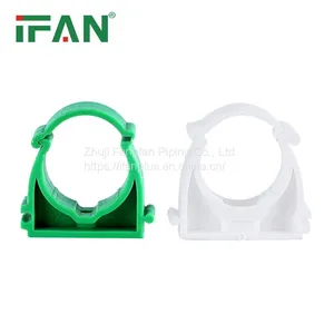 IFAN Factory Direct Sale Plastic Maliter PPR Pipe Fitting White Pipe Clip thumbnail-1