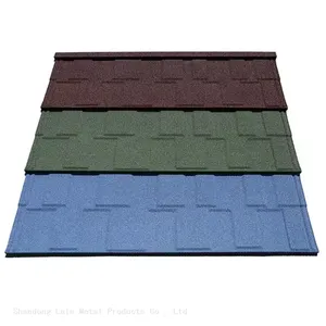 Black Stone Coated Metal Shingle Roof Tile per pc in China Suppliers Metal Aluminum Color Roof Tiles thumbnail-1