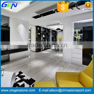 Good Price Natural Polished White Wooden Vein Marble Tiles thumbnail-1