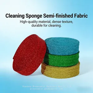 Wholesale Polyester Silver Wire Mesh Sponge Dish Cloth Roll Semi-Finished Cleaning Fabric Multi Color Custom Size thumbnail-1