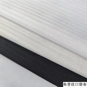 Tc65/35 45X45 133X72 58/60 HerringboneStripe Lining Pocketing Fabric for Suit Pants thumbnail-1