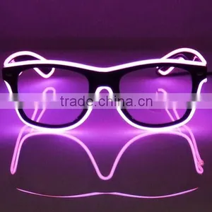 EL Flashing Glasses (Black Frames With Clear Lenses) for Parties thumbnail-1