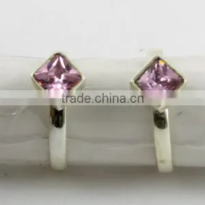 Stunning !! Pink CZ 925 Sterling Silver Jewelry, Fashion Silver Jewelry, Gemstone Silver Jewelry thumbnail-1