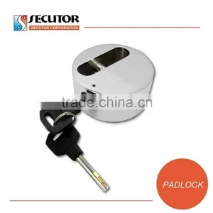 High Security Hardened Solid Round Steel Padlock thumbnail-2