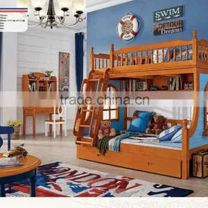 Hot Sale Bedroom Furniture Solid Wood Kids Bunk Bed K2201-2203 thumbnail-2