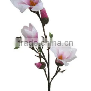 Silk Magnolia, 33"H Artificial Magnolia Spray, High Quality Artificial Magnolia, Magnolia Silk Flowers thumbnail-1