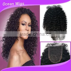 Virgin Indian Kinky Curly Top Closure thumbnail-1