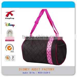 Nylon Dance Duffle Bag With Pink Polka Dot Bow thumbnail-2