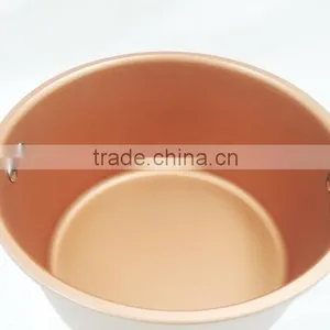 New Coffee Gold Color Aluminum Cookware Set Non Stick Coating Forged Imitation Looks thumbnail-4