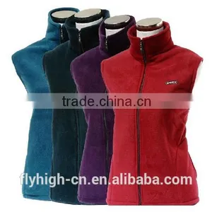 Logo Embroidered Warm Women's Sleeveless Polar Fleece Vest thumbnail-1