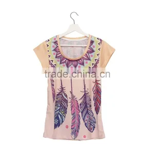 China Supplier High Quality Custom 3D Printing Women T-shirt thumbnail-3