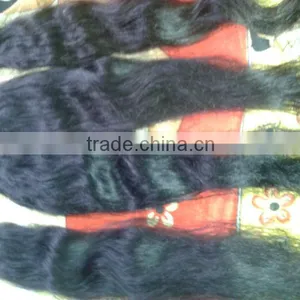 16 Inches Human Yaki Straight Hair Hand Chooseing thumbnail-1