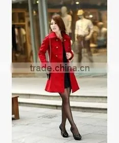 TOP Fashion Women Double Breasted Trench Coats Outwear Slim Jackets Overcoats thumbnail-5