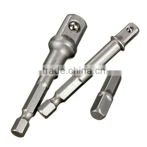 8pcs Sleeve Connecting Rod Head 1/4 1/2 Wind Batch Convert 3/8 1/4 Suite Six Angle Drill Nut Driver Extension Rod thumbnail-1