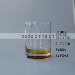 High Quality China Factory Wholesale Green Blue Yellow Solid Color Rock Tumbler Whisky Glass thumbnail-3