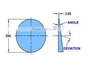 Optical Glass Quartz Prism, Round Wedge Prism thumbnail-2