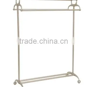 High Quality Free Standing Brushed Nickel Towel Racks Bathroom Triple Towel Rack thumbnail-1