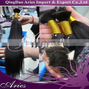 1Bundle 100g Remy Virgin Human Hair Extensions Bulk 50cm/60cm/70cm Natural Color thumbnail-1